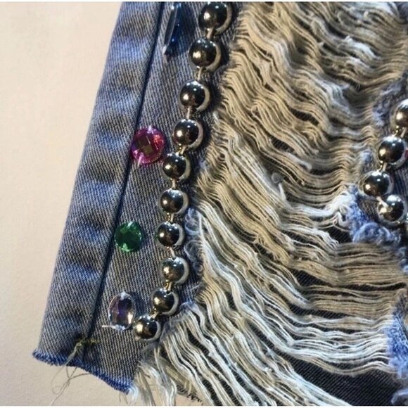 Unbranded | Shorts | Women Colorful Diamondencrusted Jeans Denim Short ...